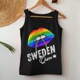 Sweden Queen Lgbtq Gay Pride Flag Lips Rainbow Swedish Women Tank Top Unique Gifts