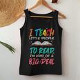 I Teach Little People To Read Book Teacher Women Men For Teacher Women Tank Top Unique Gifts