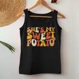 Thanksgiving Couples Sweet Potato I Yam Groovy Flower Women Tank Top Funny Gifts