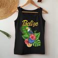 Toucan Bird Tropical Flowers Belize Travel Souvenir Women Tank Top Basic Casual Daily Weekend Graphic Funny Gifts