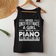 Never Underestimate A Girl With A Piano Pianist Musician Women Tank Top Unique Gifts