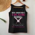 Never Underestimate A Girl Playing Baseball Women Tank Top Unique Gifts