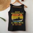 Never Underestimate A Mom With A Kayak Vintage Kayaking Women Tank Top Unique Gifts