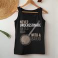 Never Underestimate An Old Man With A Banjo Music Instrument Women Tank Top Funny Gifts