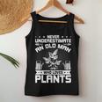 Never Underestimate An Old Man Who Loves Plants Women Tank Top Personalized Gifts
