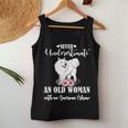 Never Underestimate An Old Woman With American Eskimo Women Tank Top Unique Gifts