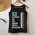 Never Underestimate An Old Woman With A Keyboard Mom Women Tank Top Funny Gifts