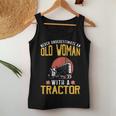Never Underestimate An Old Woman With A Tractor Women Tank Top Unique Gifts