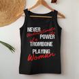 Never Underestimate The Power Of A Trombone Playing Woman Women Tank Top Unique Gifts