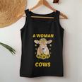 Never Underestimate A Woman Who Loves Cows Farming Lover Women Tank Top Funny Gifts
