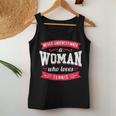 Never Underestimate A Woman Who Loves Tennis Women Tank Top Unique Gifts