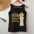 Never Underestimate A Woman With A Rosary Blessed Mary Women Tank Top Personalized Gifts