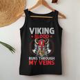 Viking Blood Runs Through My Veins Shieldmaiden Viking Women Tank Top Funny Gifts