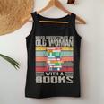 Vintage Never Underestimate An Old Woman With Books Lovers Women Tank Top Unique Gifts