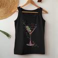 Watercolor Glass Of Martini Cocktails Wine Shot Alcoholic Women Tank Top Unique Gifts