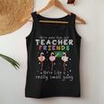 Were More Than Just Teacher Friends Flamingo Xmas Funny Women Tank Top Basic Casual Daily Weekend Graphic Personalized Gifts