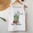 Ban Fascists Not Books Book Lover Nerd Bibliophile Women Tank Top Unique Gifts