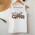 But First Coffee Lover Gift Coffee Drinking Caffeine Leopard Women Tank Top Basic Casual Daily Weekend Graphic Funny Gifts