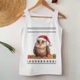 Christmas Eagle Santa Hat Ugly Christmas Sweater Women Tank Top Unique Gifts