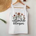 Cultivando Bilingues Dual Language Crew Bilingual Teacher Women Tank Top Basic Casual Daily Weekend Graphic Personalized Gifts