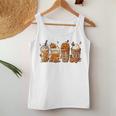 Fall Halloween Latte Scary Horror Coffee Pumpkin Spice For Coffee Lovers Women Tank Top Unique Gifts