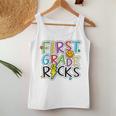 First Grade Rocks Back To School Teacher Students Women Tank Top Weekend Graphic Funny Gifts
