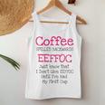 Coffee Quote Coffee Spelled Backwards Eeffoc Women Tank Top Unique Gifts