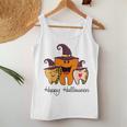 Happy Halloween Tooth Witch Leopard Fall Dentist Dental Happy Halloween Women Tank Top Unique Gifts