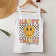 Happy Thanksgiving Retro Smile Face Fall Autumn Women Tank Top Personalized Gifts