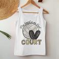 My Heart Is On That Court Volleyball Leopard Volleyball Mom Women Tank Top Unique Gifts