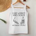 I Like Whiskey And Cigars And Maybe 3 People Vintage Old Man Women Tank Top Weekend Graphic Personalized Gifts