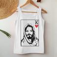 Jesus Is King Jesus King Of Hearts Card Christian Men Women Women Tank Top Funny Gifts