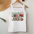 Here For The Jingle Juice Wine Lover Christmas Day Xmas Women Tank Top Unique Gifts