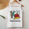 K Is For Kindergarten Leopard Teacher First Day Of School Women Tank Top Weekend Graphic Unique Gifts