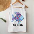 Be Kind Rainbow Fish Teacher Life Teaching Back To School Women Tank Top Funny Gifts