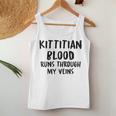 Kittitian Blood Runs Through My Veins Novelty Sarcastic Word Women Tank Top Funny Gifts