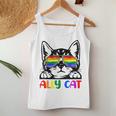 Lgbt Gay Ally Cat Be Kind Rainbow Pride Flag Men Women Women Tank Top Unique Gifts