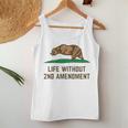 Life Without 2Nd Amendment Missing Bear Arms California Flag Women Tank Top Unique Gifts