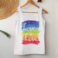 Love Is Love Rainbow Gay Lesbian Pride Watercolors Women Tank Top Unique Gifts