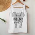 Mandala Elephant Retro Indian Buddhist Animal Lover Women Tank Top Unique Gifts