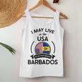 May Live In Usa But My Story Began In Barbados Flag Women Tank Top Unique Gifts