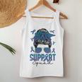 Messy Bun Woman Support Squad Anal Cancer Awareness Women Women Tank Top Funny Gifts