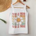 Nine Is A Vibe Cute Groovy 9Th Birthday Party Daisy Flower Women Tank Top Unique Gifts