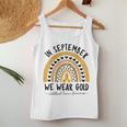 In September We Wear Gold Childhood Cancer Awareness Rainbow Women Tank Top Unique Gifts