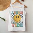 Seven Is A Vibe 7Th Birthday Smile Face Hippie Boy Girl Kid Women Tank Top Personalized Gifts
