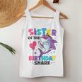Sister Of The Shark Birthday Sis Matching Family Women Tank Top Unique Gifts