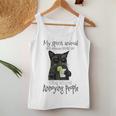 My Spirit Animal Is A Grumpy Drunk Cat Who Slaps Annoying Women Tank Top Funny Gifts