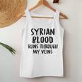Syrian Blood Runs Through My Veins Novelty Sarcastic Word Women Tank Top Funny Gifts