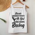 Never Underestimate Boxing Girl Women Tank Top Unique Gifts