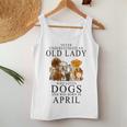 Never Underestimate An Old Lady Who Loves Dogs Women Tank Top Personalized Gifts